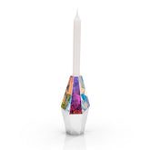Rock Candle Holder, Silver